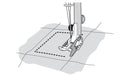Pied transparent 1/4" avec guide bord droit