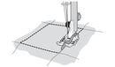 Pied transparent pour piqûre dans la couture