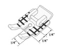Pied 1/4" réglable